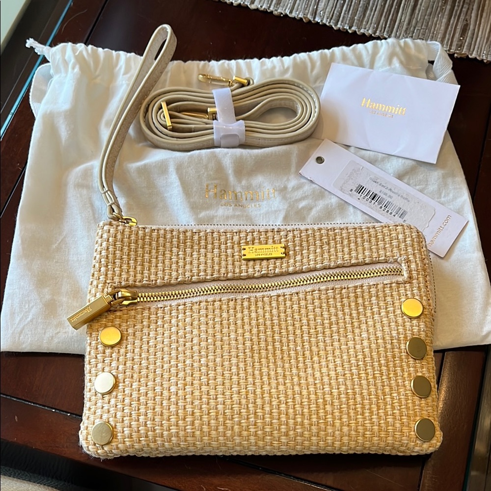 Nash Small Crossbody, Limited Edition Ricotta Raffia and Brushed Gold Tone